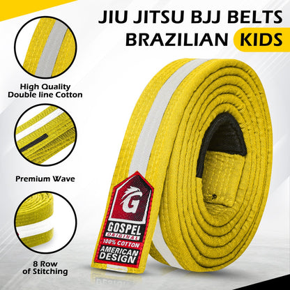 Stripe Yellow White Colour Belts